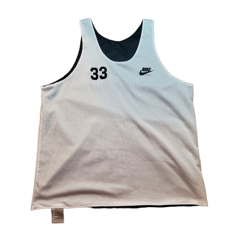 Vintage 90's Nike Reversible Jersey Large Black White Basketball Pippen 33